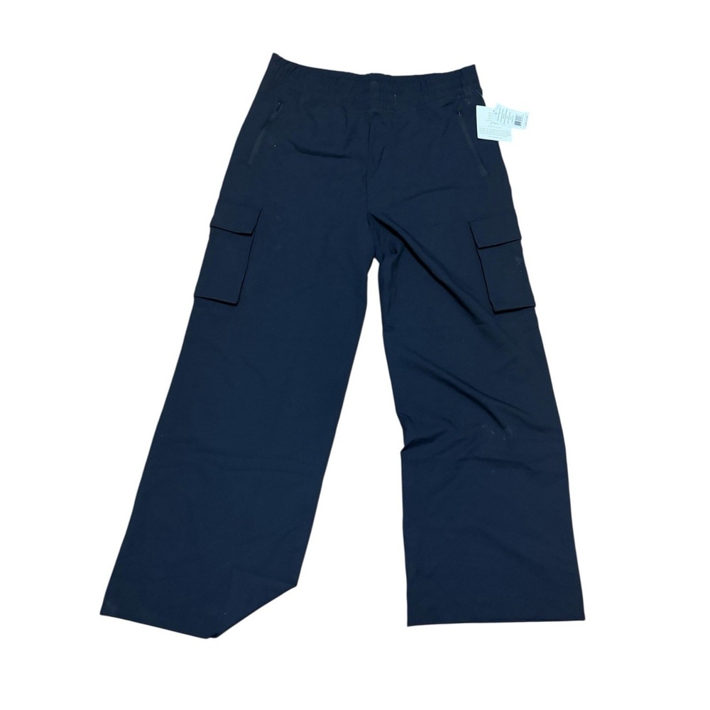 Beyond Yoga City Chic Womens Black Cargo Pants Cropped Wide Leg Size LG NWT - Picture 2 of 5